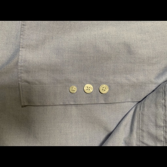 Wrinkle Resistant Blue Button Down Shirt - Picture 5 of 6